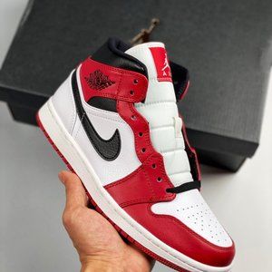 NIKE Air Jordan 1 Mid White Red